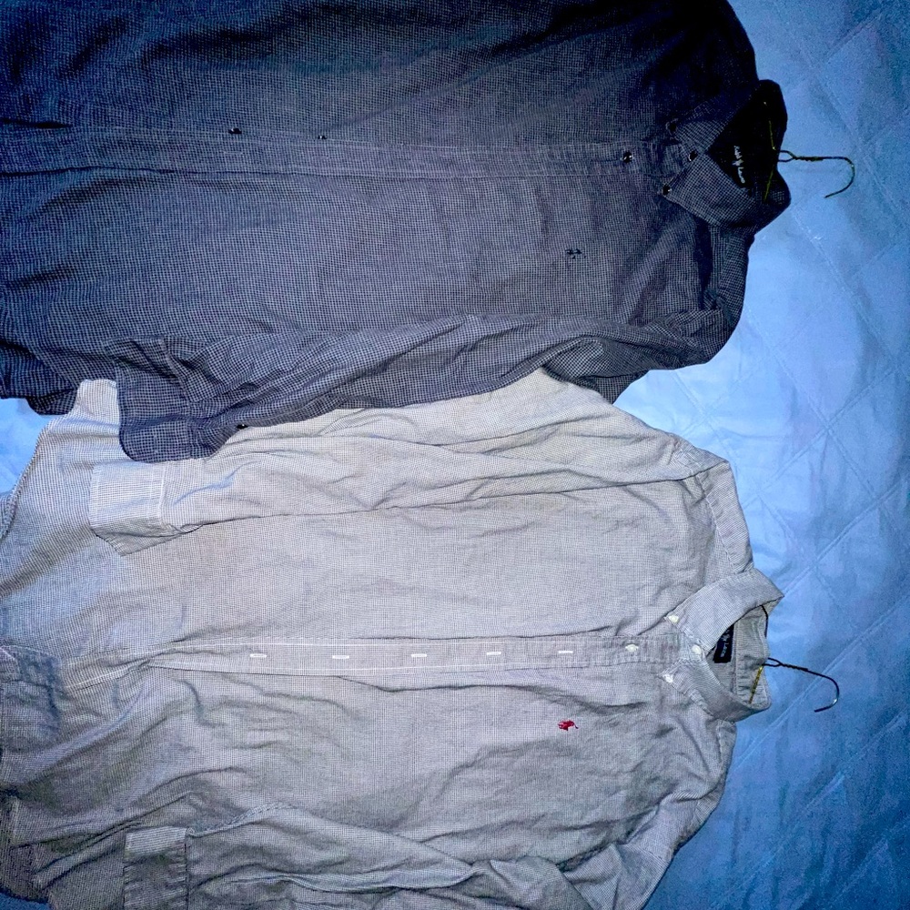 Ralph Lauren mens button down 100% cotton Blake size xx, gray 2 for 1